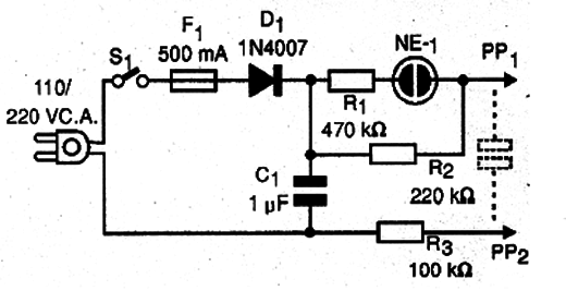 Figura 1 – Diagrama do teste de isolamento.
Figura 1 – Diagrama do teste de isolamento.