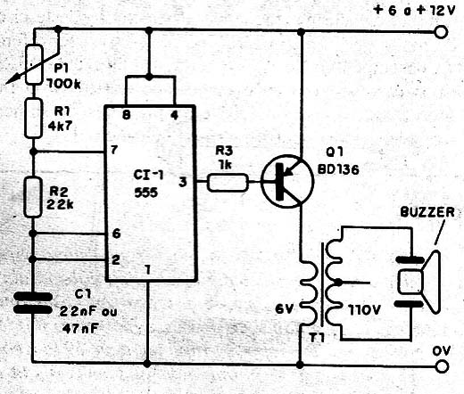Figura 1 – Diagrama do buzzer
Figura 1 – Diagrama do buzzer