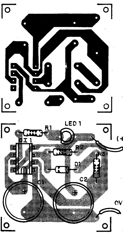 Figura 2 – Placa de circuito impresso para a montagem
Figura 2 – Placa de circuito impresso para a montagem