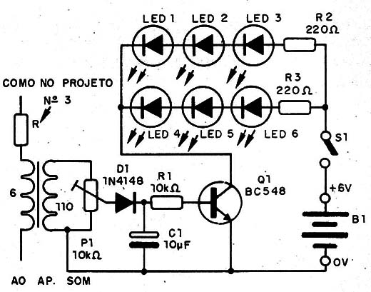 Figura 1 – Diagrama dos LEDs Rítmicos II
Figura 1 – Diagrama dos LEDs Rítmicos II