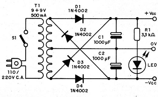    Figura 1 – Diagrama completo da fonte
