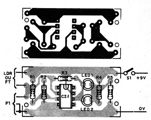 Figura 2 – Placa de circuito impresso para a montagem
Figura 2 – Placa de circuito impresso para a montagem