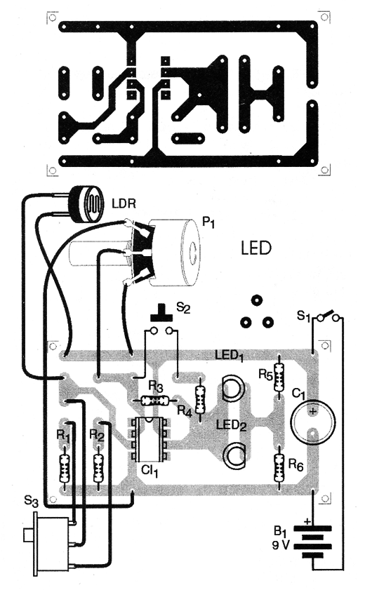 Figura 2 – Placa para o comparador de luz
Figura 2 – Placa para o comparador de luz