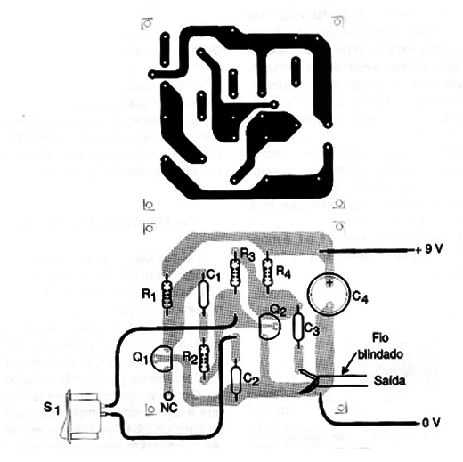 Figura 2 – Placa de circuito impresso para a montagem
Figura 2 – Placa de circuito impresso para a montagem