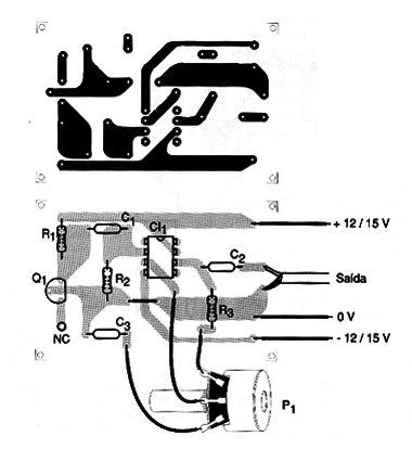 Figura 2 – Placa de circuito impresso para a montagem
Figura 2 – Placa de circuito impresso para a montagem