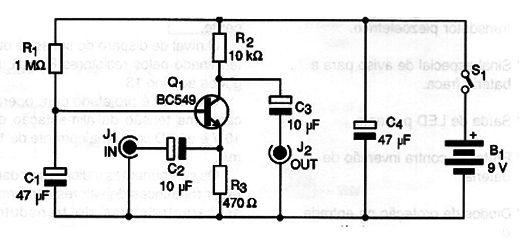 Figura 1 – Diagrama do pré-amplificador
Figura 1 – Diagrama do pré-amplificador