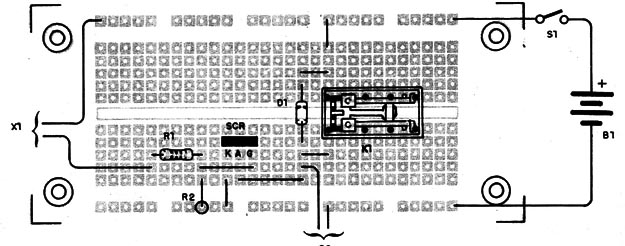 Figura 2 – Montagem numa matriz de contatos
