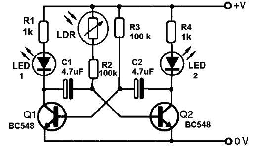 Figura 1 - Pisca pisca-controlado pela luz
Figura 1 - Pisca pisca-controlado pela luz