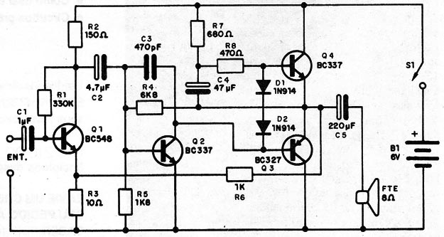 Figura 1 – Diagrama do amplificador
Figura 1 – Diagrama do amplificador