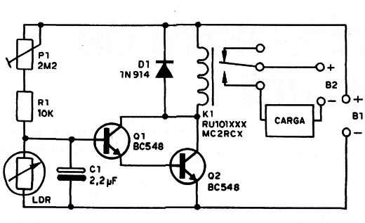    Figura 1 – Circuito do foto acionador
