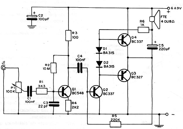Figura 1 – Diagrama do amplificador
Figura 1 – Diagrama do amplificador