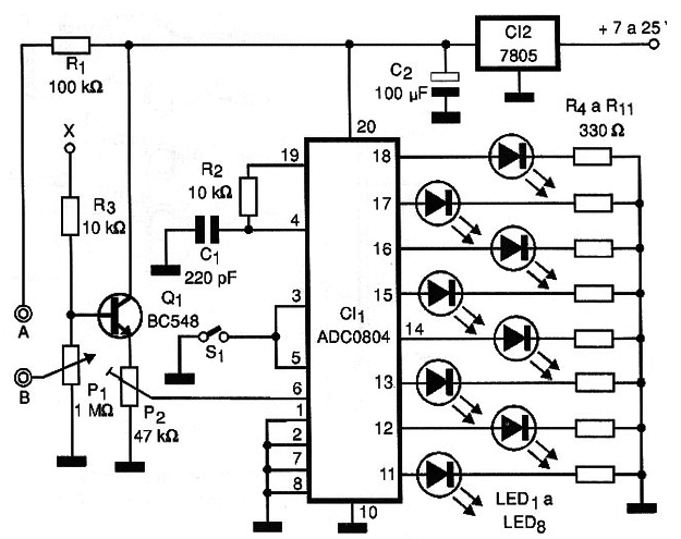 Biofeedback com ADC (circuito 3)
