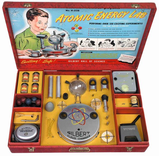 “Kit” para fazer experiências com materiais radioativos em casa...
