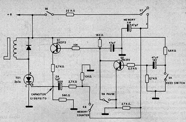 Diagrama do setor com defeito feito pelo autor.
Diagrama do setor com defeito feito pelo autor.