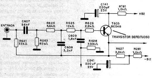 Diagrama do setor com defeito feito pelo autor. Diagrama do setor com defeito feito pelo autor.