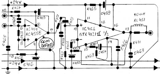 Diagrama do setor com defeito feito pelo autor.