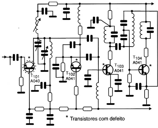 Diagrama do setor com defeito feito pelo autor. Diagrama do setor com defeito feito pelo autor.