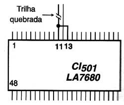 Diagrama do setor com defeito feito pelo autor. Diagrama do setor com defeito feito pelo autor.