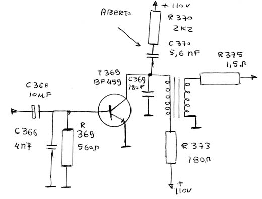 Diagrama do setor com defeito feito pelo autor. Diagrama do setor com defeito feito pelo autor.