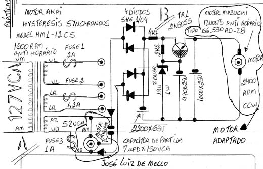 Diagrama do setor com defeito feito pelo autor. 