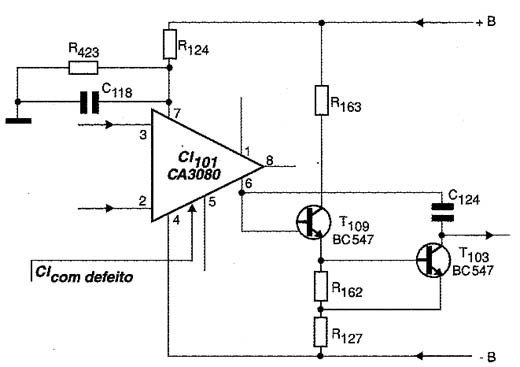 Diagrama do setor do aparelho desenhado pelo autor. 