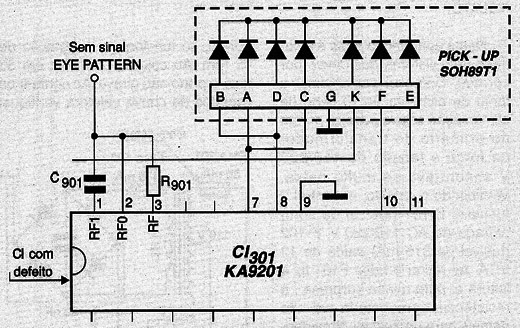 Diagrama do setor do aparelho desenhado pelo autor.
