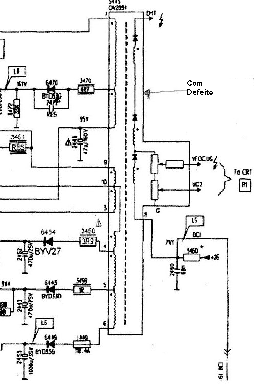 Diagrama do setor do aparelho fornecido pelo autor.
