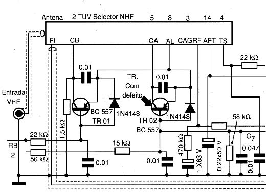 Diagrama do setor do aparelho fornecido pelo autor.
