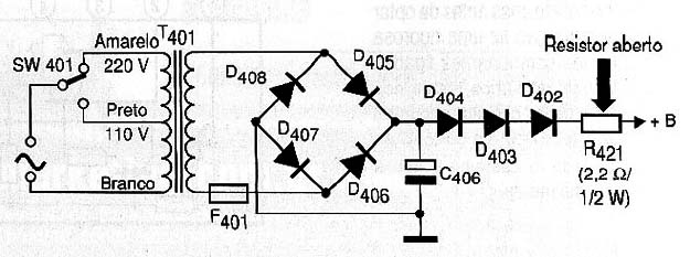 Diagrama do setor do aparelho fornecido pelo autor.
Diagrama do setor do aparelho fornecido pelo autor.