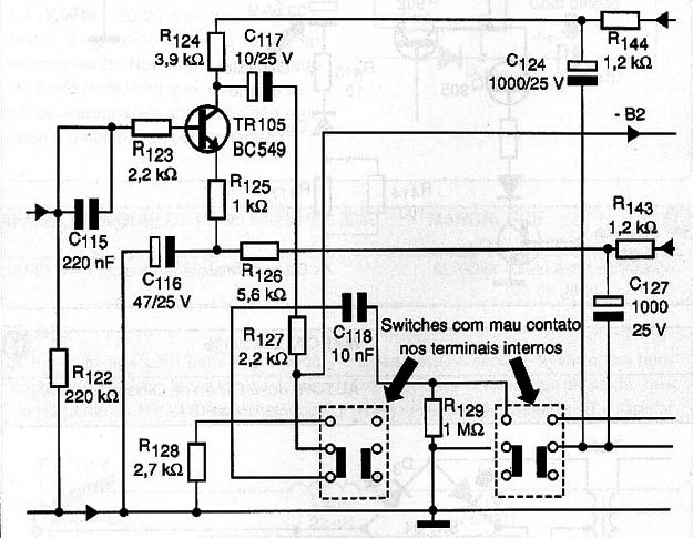 Diagrama do setor do aparelho fornecido pelo autor.
