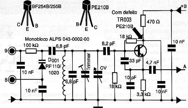 Diagrama do setor do aparelho fornecido pelo autor.
Diagrama do setor do aparelho fornecido pelo autor.