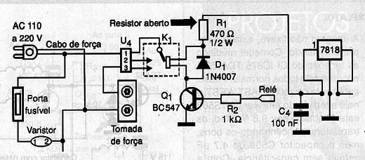 Diagrama do setor do aparelho fornecido pelo autor.
