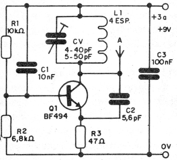 Figura 1 – Pequeno transmissor de FM
Figura 1 – Pequeno transmissor de FM