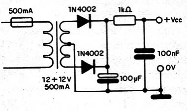    Figura 3 – Fonte de alimentação para o circuito
