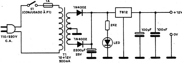 Figura 5 – Fonte para o receptor
Figura 5 – Fonte para o receptor