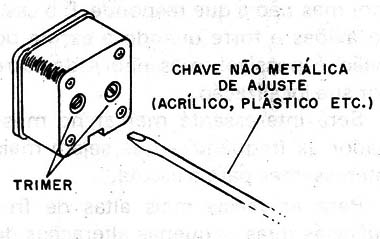 Figura 9 – Ajuste do trimmer de antena
Figura 9 – Ajuste do trimmer de antena