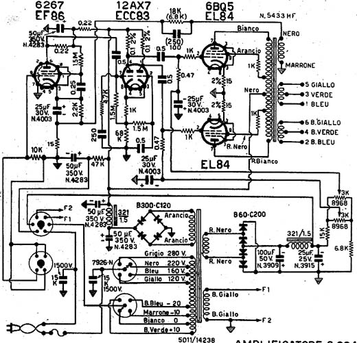 Diagrama completo do amplificador. Diagrama completo do amplificador.