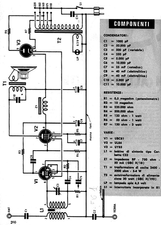 Receptor AM de 3 Válvulas Receptor AM de 3 Válvulas