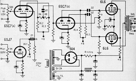 Amplificador com a Válvula 6L6
Amplificador com a Válvula 6L6