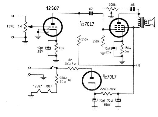  Amplificador de 2 Válvulas sem Transformador
