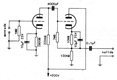 Préamplificador com Duplo Triodo
