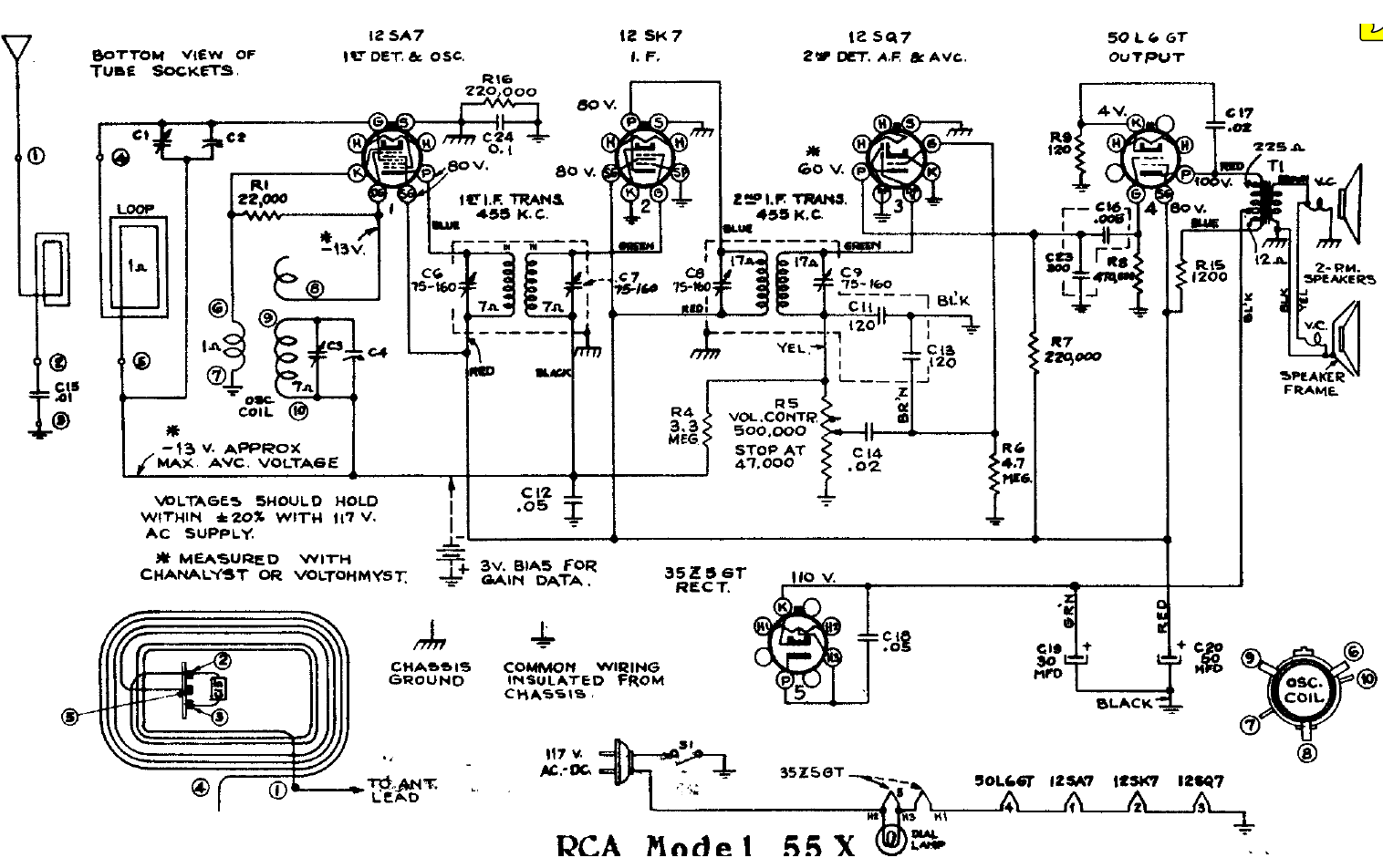 Rádio RCA 55 X de 1942
