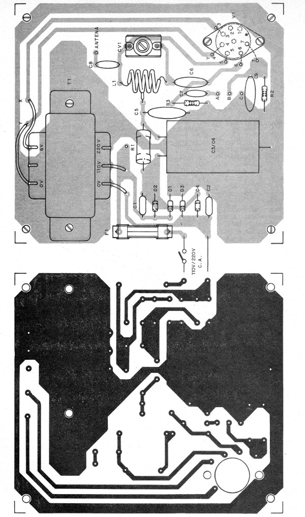    Figura 2 – Placa de circuito impresso para a montagem
